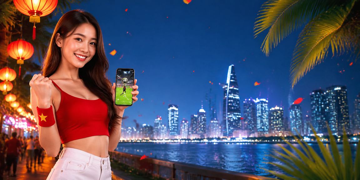 Người dùng mở casino mobile giữa chợ đêm Thành phố Hồ Chí Minh